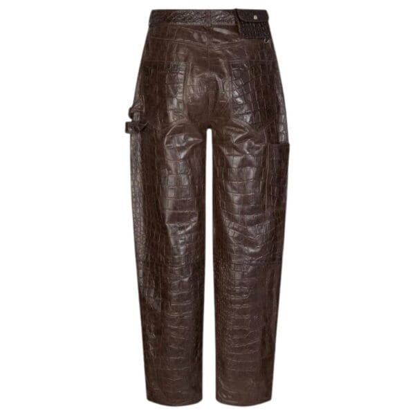 SAKS POTTS SCARLETT PANTS — BROWN CROCO