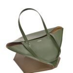 LOEWE XL PUZZLE FOLD TOTE BAG IN SHINY CALFSKIN