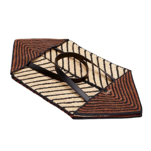 LOEWE XXL PUZZLE FOLD TOTE BAG IN RAFFIA