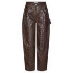 SAKS POTTS SCARLETT PANTS BROWN CROCO