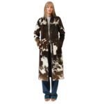 SAKS POTTS GIO COAT — BROWN WHITE COW