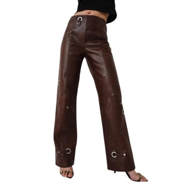 SAKS POTTS BONNIE PANTS — CHESTNUT