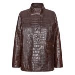 SAKS POTTS BABA JACKET BROWN CROCO