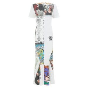 MARINE SERRE REGENERATED GRAPHIC T SHIRT MAXI DRESS