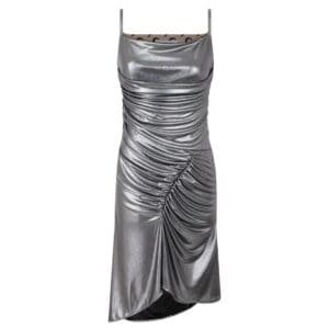MARINE SERRE REGENERATED JERSEY DRAPED DRESS