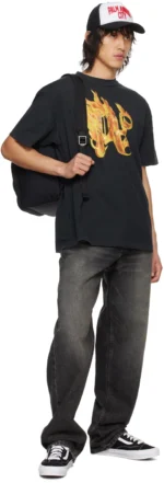 PALM ANGELS BUCKLE MONOGRAM BACKPACK