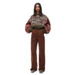 LOEWE HIGH WAISTED TROUSERS IN SUEDE