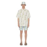 GIVENCHY PRINTED SWIM SHORTS IN COTTON SEERSUCKER