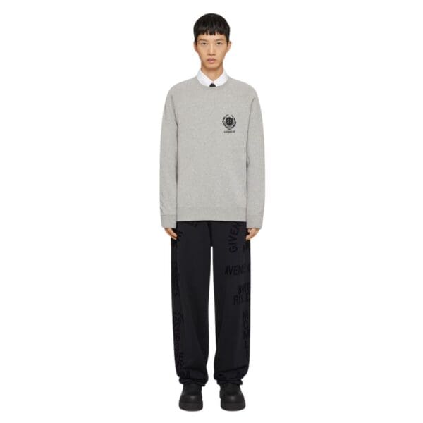 GIVENCHY CREST SLIM FIT SWEATSHIRT IN FLEECE