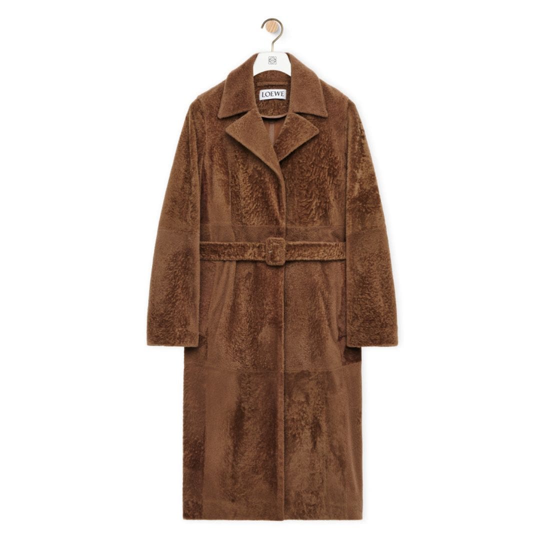 LOEWE COAT IN SHEARLING