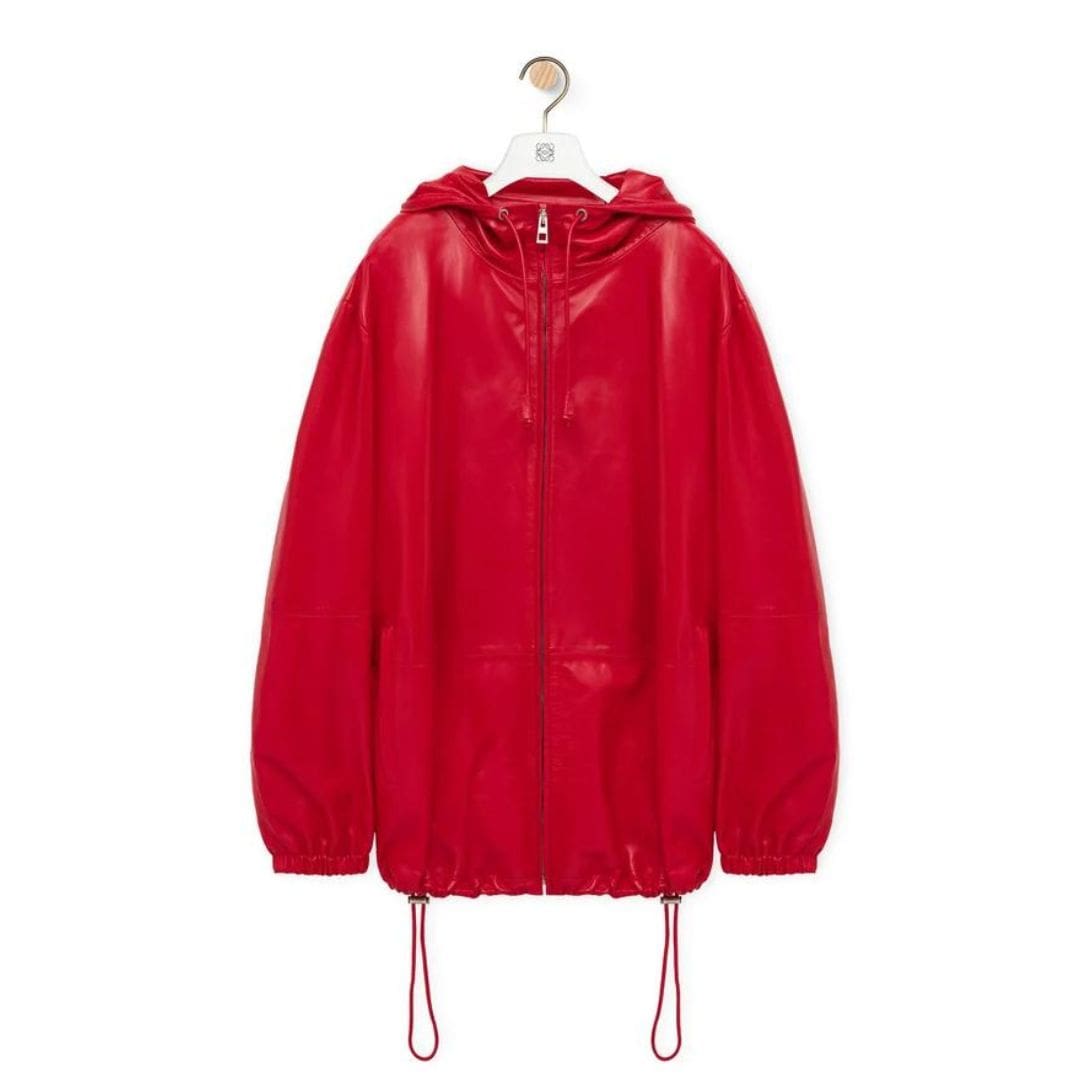 LOEWE HOODED JACKET IN NAPPA LAMBSKIN