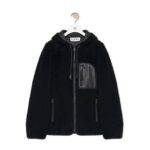 LOEWE HOODED JACKET IN SHEARLING