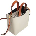 MARNI BI COLOURED MUSEO BAG IN SHINY CALFSKIN WITH SHOULDER STRAP
