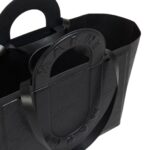 MARNI BLACK LEATHER SWEEDY MEDIUM TOTE BAG