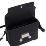 MARNI BLACK LEATHER TRUNKAROO MEDIUM SHOULDER BAG