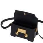 MARNI BLACK LEATHER TRUNKAROO MINI SHOULDER BAG