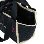 MARNI BLACK MACRAMÉ SILLO SMALL SHOPPER