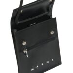 MARNI BLACK POUCH WITH SHOELACE STRAP