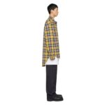 GIVENCHY OVERSIZED ASYMMETRICAL CHECKED SHIRT IN COTTON
