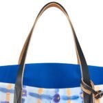MARNI BLUE TOTE WITH SARABAND PRINT