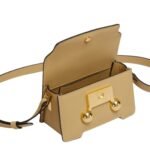 MARNI CAMEL LEATHER TRUNKAROO MINI SHOULDER BAG