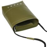 MARNI GREEN CROSSBODY BAG WITH SHOELACE STRAP