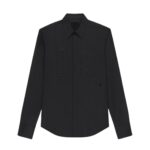 GIVENCHY SHIRT IN POPLIN WITH EMBROIDERED FRONT PANEL