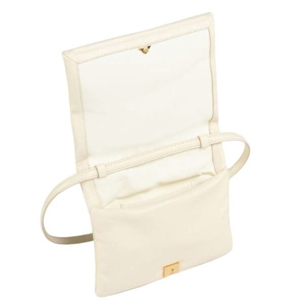MARNI IVORY WHITE LEATHER PRISMA POUCH