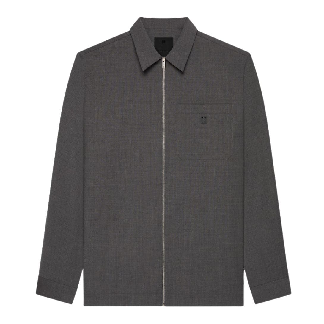 GIVENCHY ZIPPED SHIRT IN WOOL