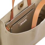 MARNI MUSEO SOFT BAG EW IN GREY GREEN AND BEIGE LEATHER