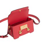 MARNI RED LEATHER TRUNKAROO MEDIUM SHOULDER BAG