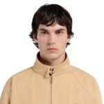 MARNI BEIGE ORGANIC GABARDINE OVERSIZED BOMBER