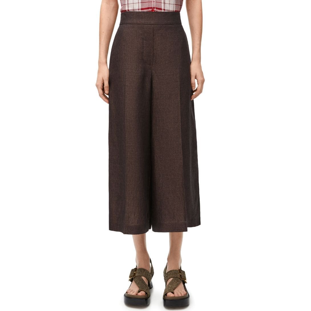 LOEWE CROPPED TROUSERS IN LINEN