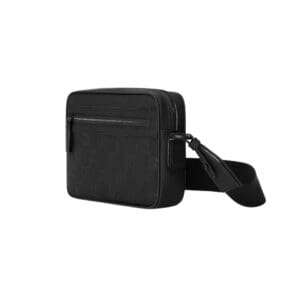 GUCCI GG RUBBER EFFECT CROSSBODY BAG IN BLACK LEATHER