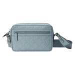 GUCCI GG RUBBER EFFECT CROSSBODY BAG IN LIGHT BLUE