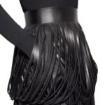 ALAIA FRINGED LEATHER BELT