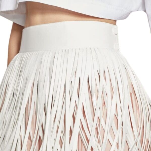 ALAIA FRINGED LEATHER BELT