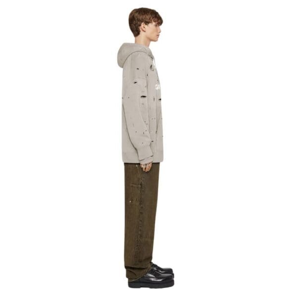 GIVENCHY OVERSIZED HOODIE IN DESTROYED FLEECE