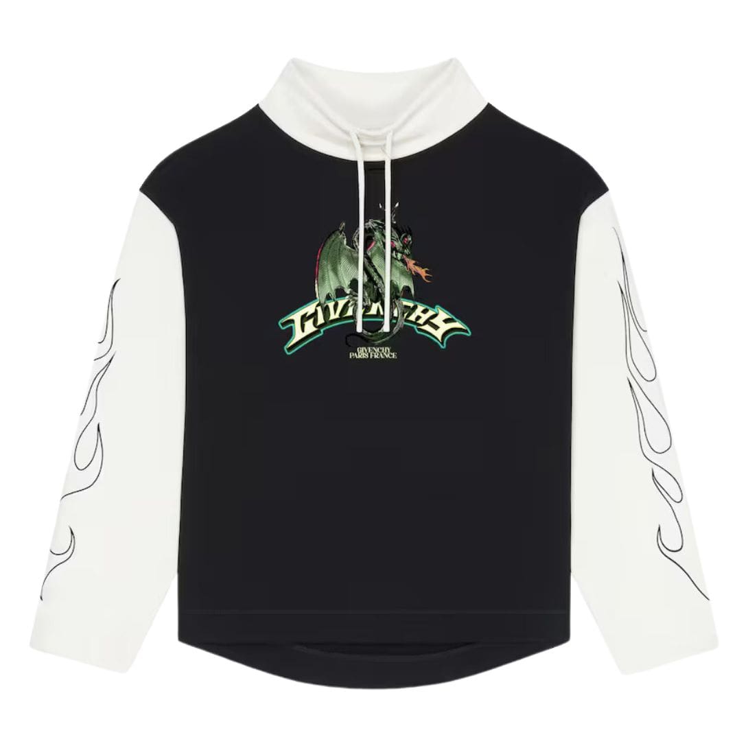 SWEATSHIRT IN FLEECE WITH GIVENCHY DRAGON PRINT