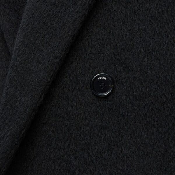 LOEWE DOUBLE BREASTED COAT IN LAMA AND WOOL