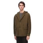 LOEWE HOODED JACKET IN WOOL AND CASHMERE