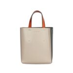 MARNI BI COLOURED MUSEO BAG IN SHINY CALFSKIN WITH SHOULDER STRAP