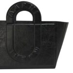 MARNI BLACK LEATHER SWEEDY MEDIUM TOTE BAG