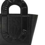 MARNI BLACK LEATHER SWEEDY SMALL TOTE BAG