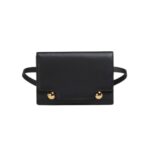 MARNI BLACK LEATHER TRUNKAROO BUM BAG