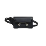 MARNI BLACK LEATHER TRUNKAROO CROSSBODY BAG