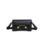 MARNI BLACK LEATHER TRUNKAROO MINI SHOULDER BAG