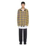 GIVENCHY OVERSIZED ASYMMETRICAL CHECKED SHIRT IN COTTON