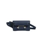 MARNI DEEP BLUE LEATHER TRUNKAROO CROSSBODY BAG