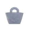 MARNI GREY LEATHER SWEEDY SMALL TOTE BAG